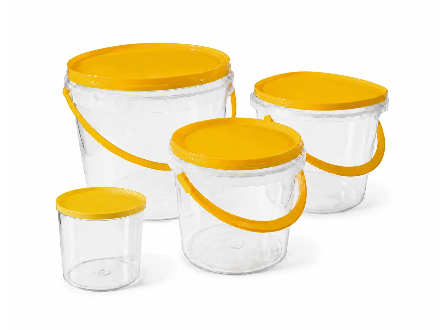 Plastic Honey Pails with Handles 3kg, 1.8kg, 1kg, 500g